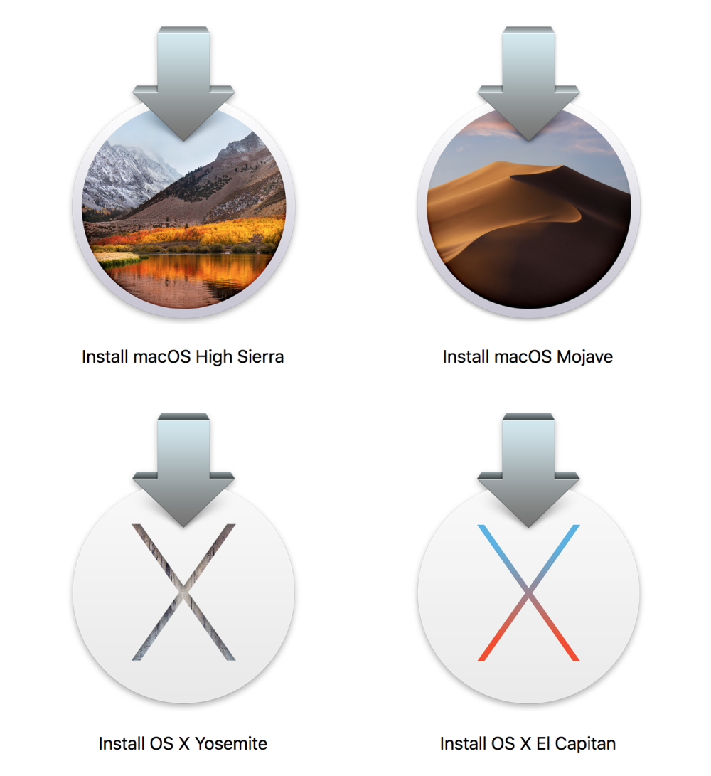 4-in-1 Mac OS X Bootable USB (Yosemite, El Capitan, High Sierra, Mojave)